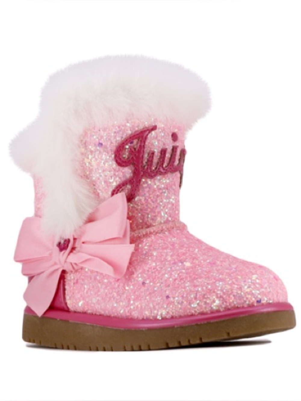 Juicy Couture Lil Yorba Linda pink sparkly toddler boots